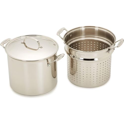  Cuisinart 77-412P1 Piece 12-Quart Chefs-Classic-Stainless-Cookware-Collection, Pasta/Steamer Set (4-Pc.)