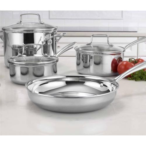  Cuisinart Tri-Ply Stainless Steel 10-Piece Classic Cookware Set, PC