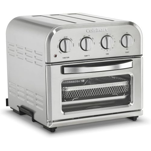  Cuisinart TOA-28 Compact Convection Toaster Oven Airfryer, 12.5 x 15.5 x 11.5, Stainless Steel