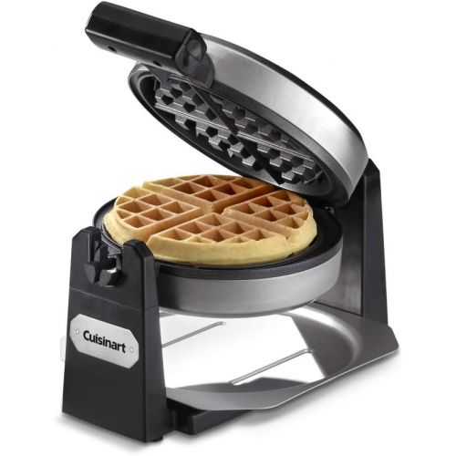  Cuisinart WAF-F10P1 Round Belgian Maker Waffle Iron, Single, Stainless Steel