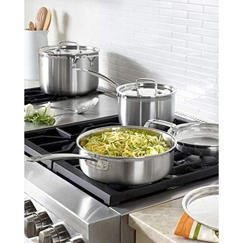  Cuisinart MCP-12N MultiClad Pro Triple Ply 12-Piece Cookware Set, PC, Silver