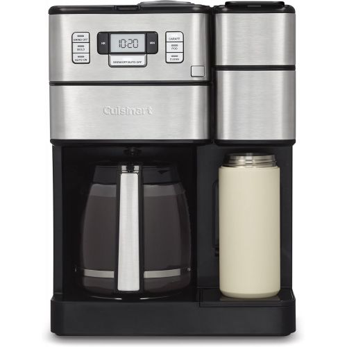  Cuisinart SS-GB1 Coffee Center Grind & Brew Plus, Built-in Coffee Grinder, Coffeemaker and Single-serve Brewer, Black/Silver