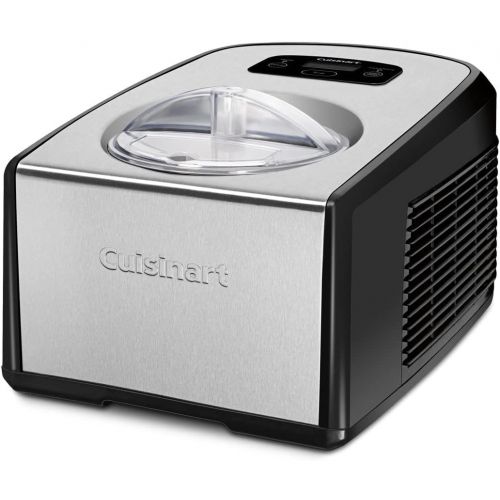  Cuisinart ICE-100 1.5-Quart Compressor Ice Cream and Gelato Maker, Black/Stainless