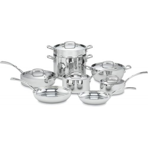  Cuisinart FCT-13 French Classic Tri-Ply Stainless 13-Piece Cookware Set, Silver: Kitchen & Dining