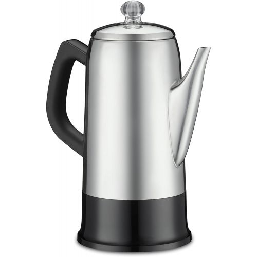  [아마존베스트]Cuisinart PRC-12 Classic 12-Cup Stainless-Steel Percolator, Black/Stainless