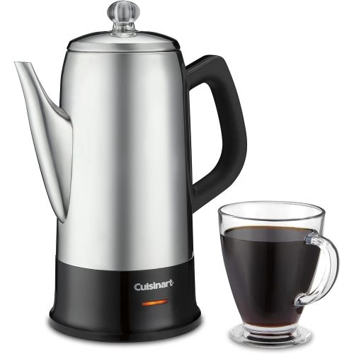  [아마존베스트]Cuisinart PRC-12 Classic 12-Cup Stainless-Steel Percolator, Black/Stainless