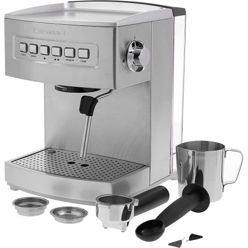  [아마존베스트]Cuisinart EM-200NP1 Programmable 15-Bar Espresso Maker, 12.8(L) x 9.25(W) x 10.63(H), Stainless Steel