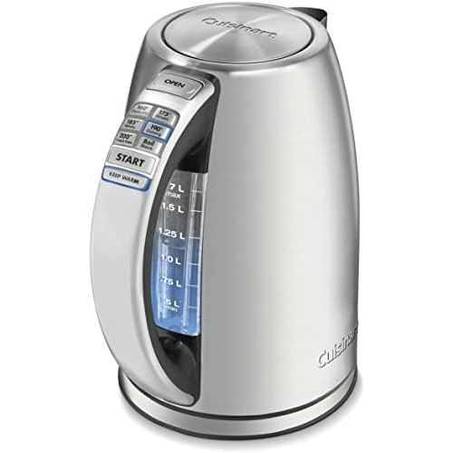  [아마존베스트]Cuisinart CPK-17 PerfecTemp 1.7-Liter Stainless Steel Cordless Electric kettle, 1.7 L, Silver