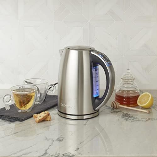  [아마존베스트]Cuisinart CPK-17 PerfecTemp 1.7-Liter Stainless Steel Cordless Electric kettle, 1.7 L, Silver