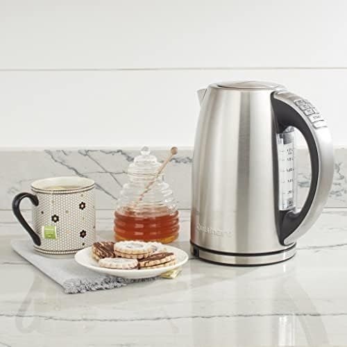  [아마존베스트]Cuisinart CPK-17 PerfecTemp 1.7-Liter Stainless Steel Cordless Electric kettle, 1.7 L, Silver