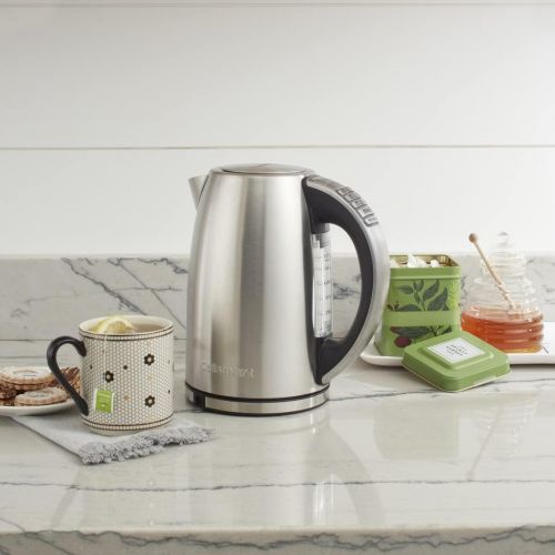  [아마존베스트]Cuisinart CPK-17 PerfecTemp 1.7-Liter Stainless Steel Cordless Electric kettle, 1.7 L, Silver