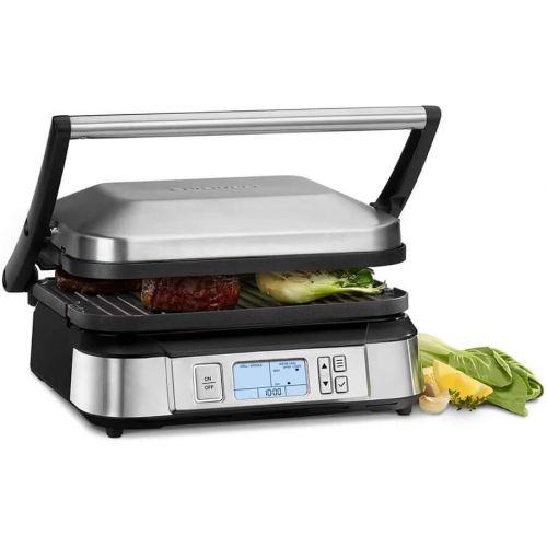  [아마존베스트]Cuisinart GR-6S Contact Smoke-Less Mode Griddler, 11.5(L) x 10.5(W) x 7.0(H), Silver