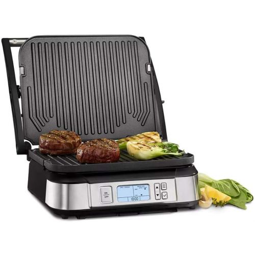  [아마존베스트]Cuisinart GR-6S Contact Smoke-Less Mode Griddler, 11.5(L) x 10.5(W) x 7.0(H), Silver