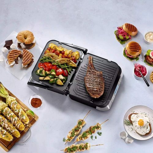  [아마존베스트]Cuisinart GR-6S Contact Smoke-Less Mode Griddler, 11.5(L) x 10.5(W) x 7.0(H), Silver