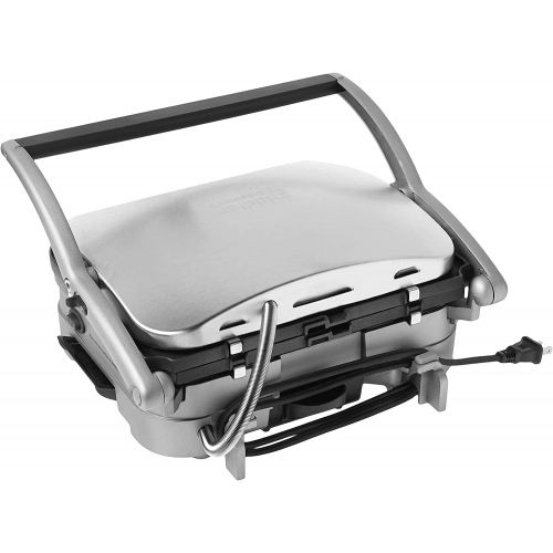  [아마존베스트]Cuisinart GR-4NP1 5-in-1 Griddler, 13.5(L) x 11.5(W) x 7.12(H), Silver With Silver/Black Dials