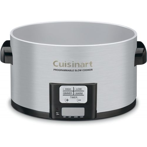  [아마존베스트]Cuisinart PSC-350 3-1/2-Quart Programmable Slow Cooker, Silver, 9-1/2 in H x 9.1 in W x 12.67 in L