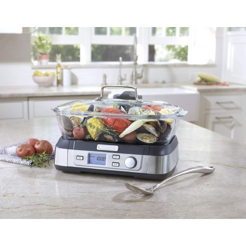  [아마존베스트]Cuisinart Digital Glass Steamer, One Size, Stainless Steel