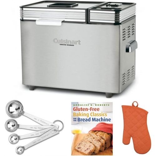  Cuisinart CBK-200 2-lb Convection Bread Maker with Gluten-Free Book and Accessories Bundle (4 Items)