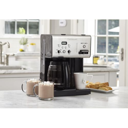  Cuisinart Plus 12-Cup Hot Water Coffee Maker, Black/Stainless