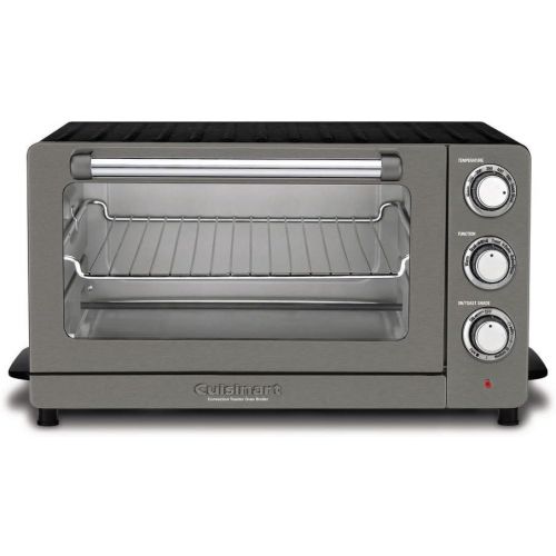  Cuisinart TOB-60N2BKS2 Convection Toaster Oven Broiler, 19.1(L) x 15.5(W) x 9.8(H), Black Stainless Steel