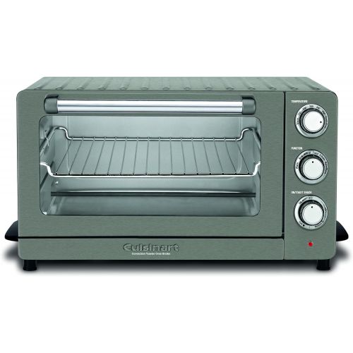  Cuisinart TOB-60N2BKS2 Convection Toaster Oven Broiler, 19.1(L) x 15.5(W) x 9.8(H), Black Stainless Steel