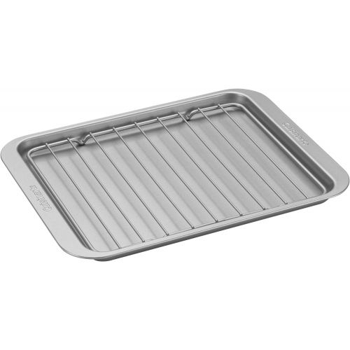  Cuisinart AMB-TOBPRK Toaster Oven Broiling Pan w/ Rack, silver, 11.2(l) x 8.6(w) x 0.6(h)