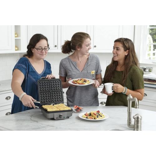  Cuisinart WAF-300P1 Belgian Waffle Maker with Pancake Plates, Brushed Stainless