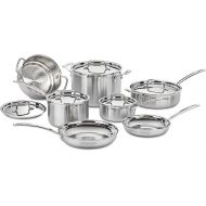 Cuisinart MCP-12N MultiClad Pro Triple Ply 12-Piece Cookware Set, PC, Silver