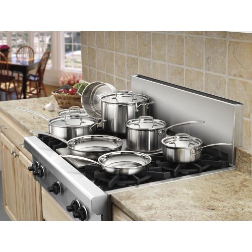  Cuisinart MCP-12N MultiClad Pro Triple Ply 12-Piece Cookware Set, PC, Silver