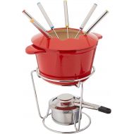 Cuisinart 13-Piece Cast Iron Fondue Set, Red