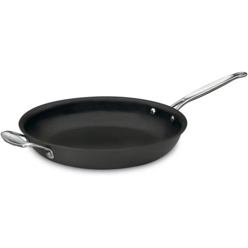  Cuisinart Chefs Classic Nonstick Hard-Anodized 12-Inch Open Skillet with Helper Handle, Black