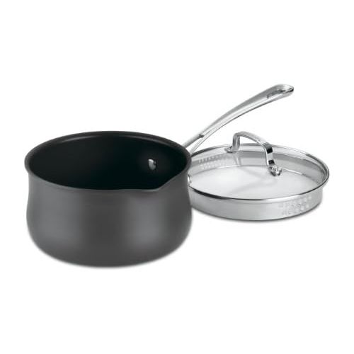  Cuisinart Contour Hard Anodized 2-Quart Pour Saucepan with Cover,Black