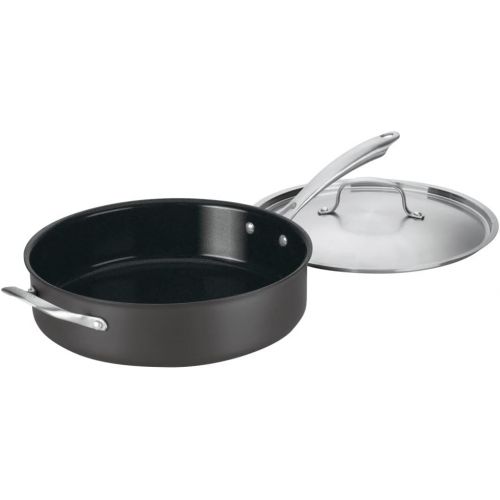  Cuisinart GG33-30H 5.5-Quart Saute Pan with Helper Handle and Cover GreenGourmet, Black