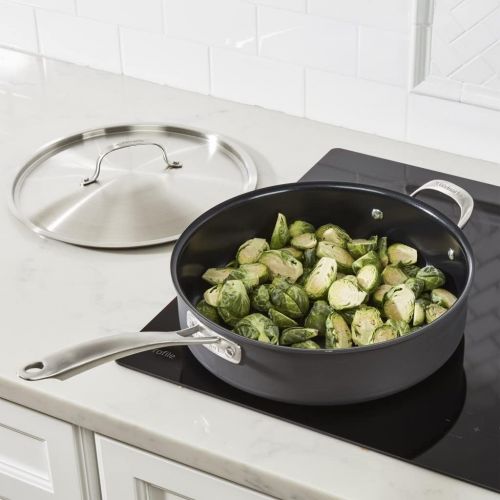  Cuisinart GG33-30H 5.5-Quart Saute Pan with Helper Handle and Cover GreenGourmet, Black