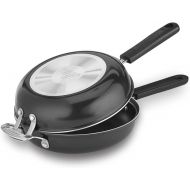 Cuisinart FP2-24BK 10-inch Nonstick Set Frittata Non-Stick Sauce Pan, Black/Stainless Steel