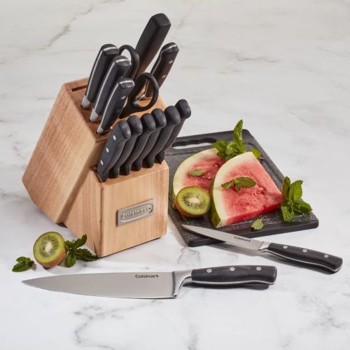  Cuisinart C77TR-15P Triple Rivet Collection 15-Piece Knife Block Set - Black