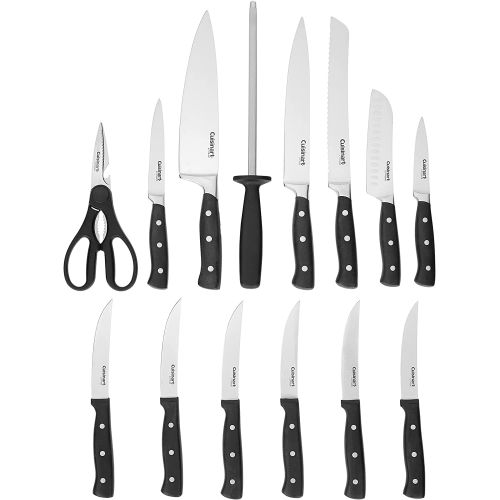  Cuisinart C77TR-15P Triple Rivet Collection 15-Piece Knife Block Set - Black