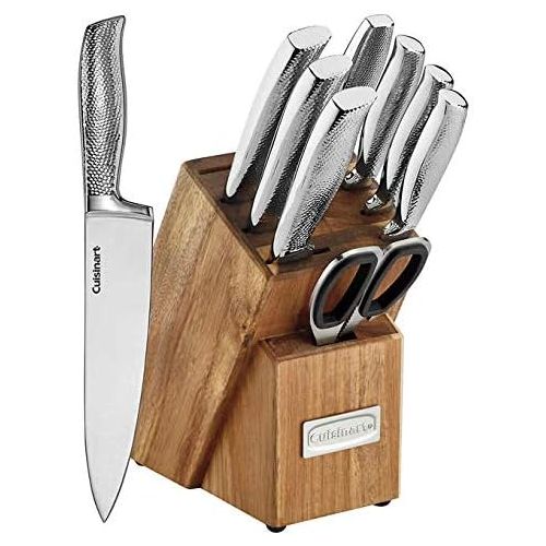  Cuisinart MAIN-43205 10-Piece Elite Series Hammered Collection Block Set, Stainless Steel