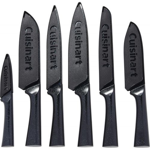  Cuisinart C55-12PMB Advantage 12 Piece Metallic Knife Set With Blade Guards, Black