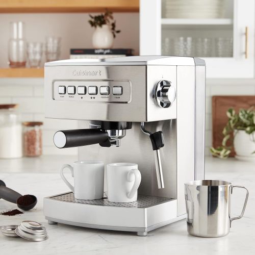  [아마존베스트]Cuisinart EM-200NP1 Programmable 15-Bar Espresso Maker, 12.8(L) x 9.25(W) x 10.63(H), Stainless Steel