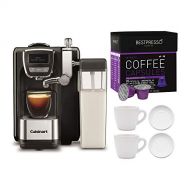 [아마존베스트]Cuisinart EM-25 Espresso, Cappuccino and Latte Machine with Dark Roast Capsules (20-Count) and 2x Cup and Saucer Set Bundle (4 Items)
