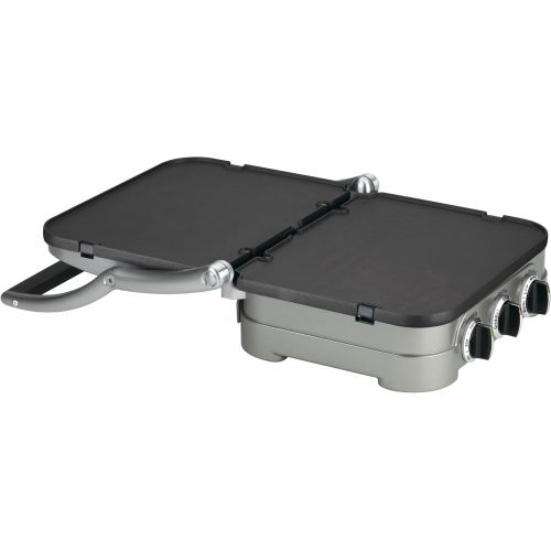  [아마존베스트]Cuisinart GR-4NP1 5-in-1 Griddler, 13.5(L) x 11.5(W) x 7.12(H), Silver With Silver/Black Dials