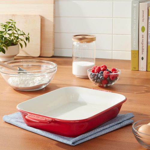  [아마존베스트]Cuisinart Chefs Classic Ceramic Bakeware-2 Quart Medium Rectangular Baker, Red