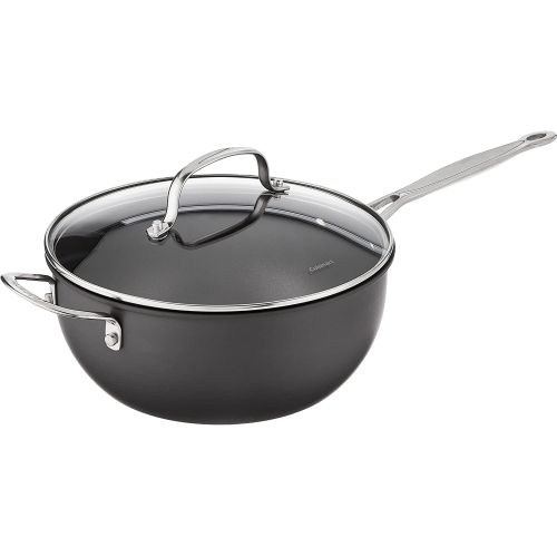  [아마존베스트]Cuisinart Chefs Classic Nonstick Hard-Anodized 4-Quart Chefs Pan with Helper Handle and Glass Cover