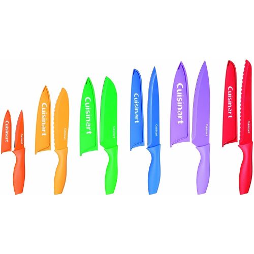  [아마존베스트]Cuisinart C55-01-12PCKS Advantage Color Collection 12-Piece Knife Set, Multicolor