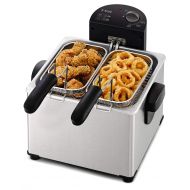 T-fal T-Fal FR8000 Deep Fryer with Basket, Oil Fryer with Oil Filtration, Easy to Clean, 2.6 Pounds, Silver
