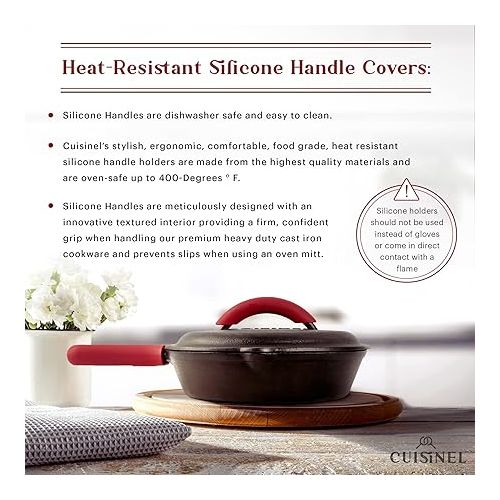  Cuisinel Cast Iron Skillet with Lid - 8