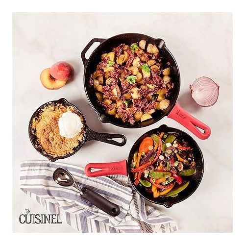  Cuisinel Cast Iron Skillets Set - 3-Piece: 6