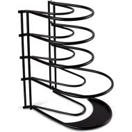 Cuisinel Pan Organizer Rack - 60 to 100-LBS Capacity Extremely Heavy Duty - 8mm Thick Made in India - Matte-Black 12.7