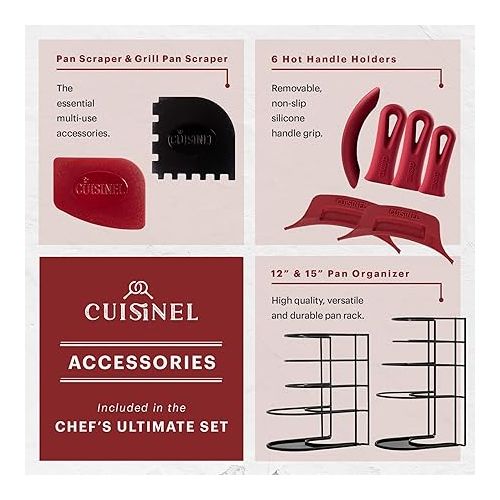  Cuisinel Cast Iron 23-Pc Cookware Set - 8